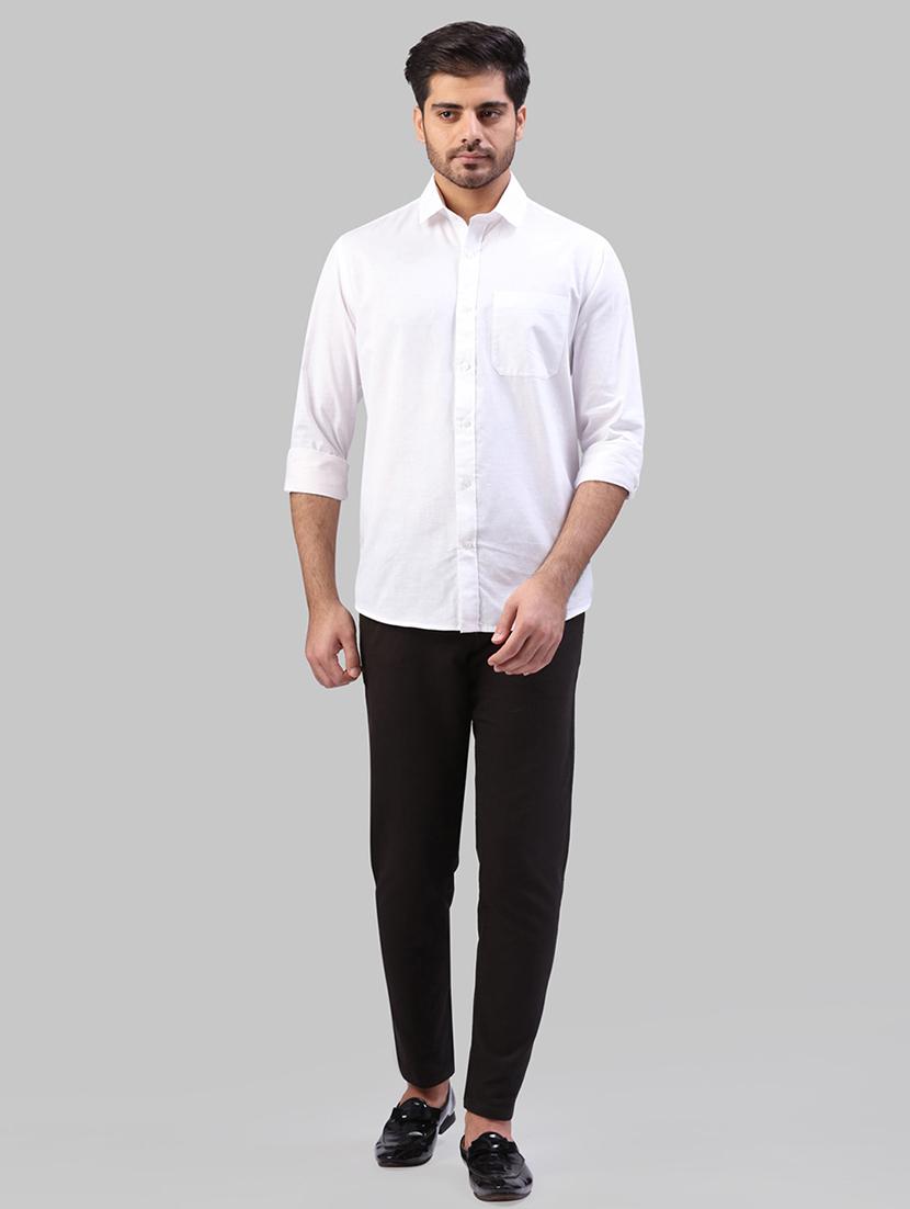 white solid casual shirt - 17604301 - Zoom Image - 4