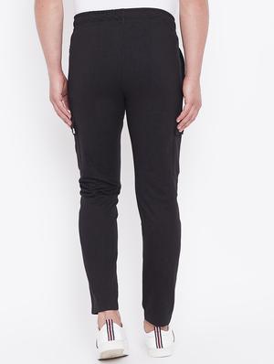 black solid track pant - 17605150 - Standard Image - 3
