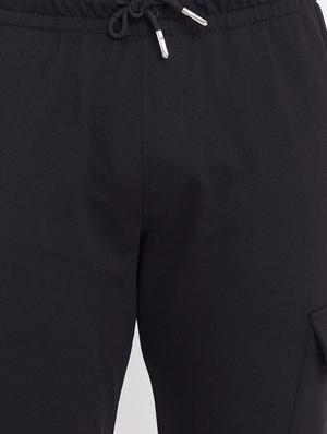 black solid track pant - 17605150 - Standard Image - 6