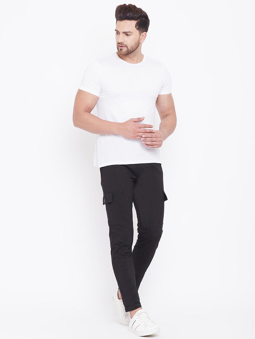 black solid track pant - 17605150 - Zoom Image - 4