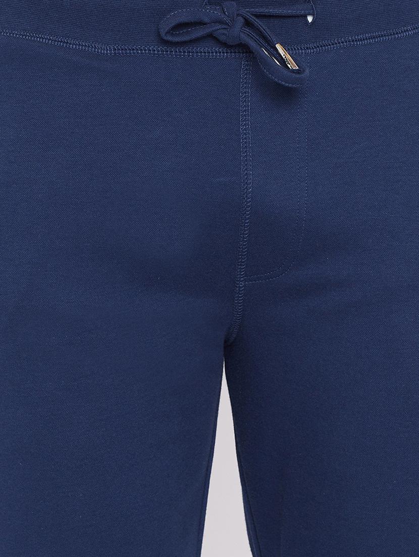 blue solid full length track pant - 17605152 - Zoom Image - 6
