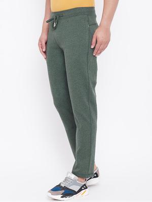 green solid full length track pant - 17605154 - Standard Image - 2