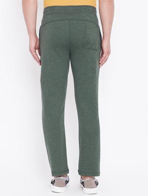 green solid full length track pant - 17605154 - Standard Image - 3