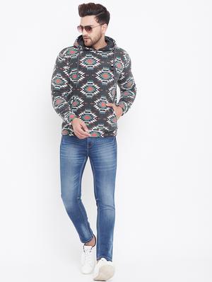 grey printed sweatshirt - 17605160 - Standard Image - 4