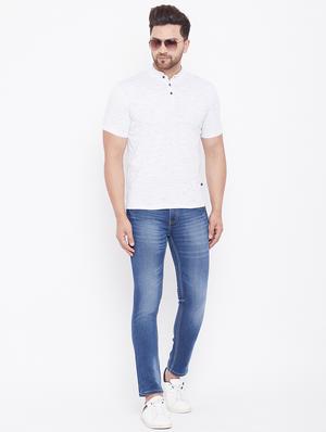white melange t-shirt - 17605169 - Standard Image - 3