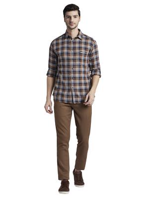 brown checkered casual shirt - 17605398 - Standard Image - 4