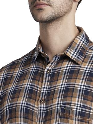brown checkered casual shirt - 17605398 - Standard Image - 5