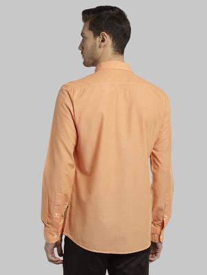 orange solid casual shirt - 17605485 - Standard Image - 3