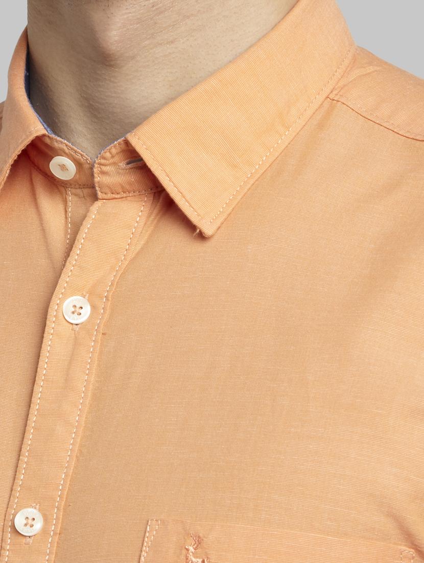 orange solid casual shirt - 17605485 - Zoom Image - 5