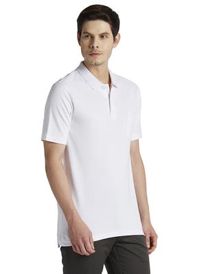 white solid polo t-shirt - 17605789 - Standard Image - 2