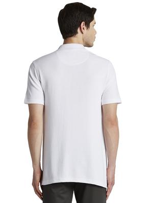white solid polo t-shirt - 17605789 - Standard Image - 3