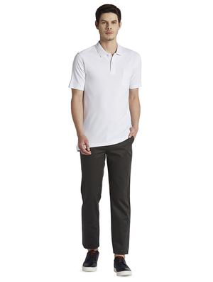 white solid polo t-shirt - 17605789 - Standard Image - 4