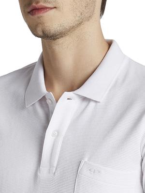 white solid polo t-shirt - 17605789 - Standard Image - 5
