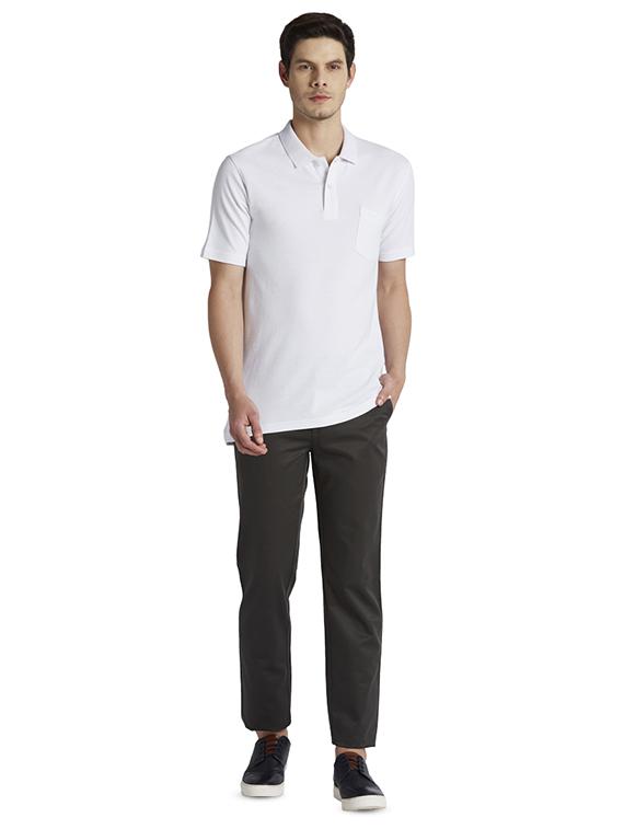 white solid polo t-shirt - 17605789 - Zoom Image - 4