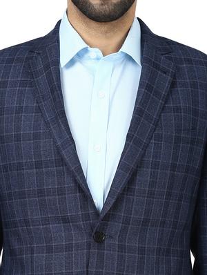 grey checkered single breasted casual blazer - 17606831 - Standard Image - 5