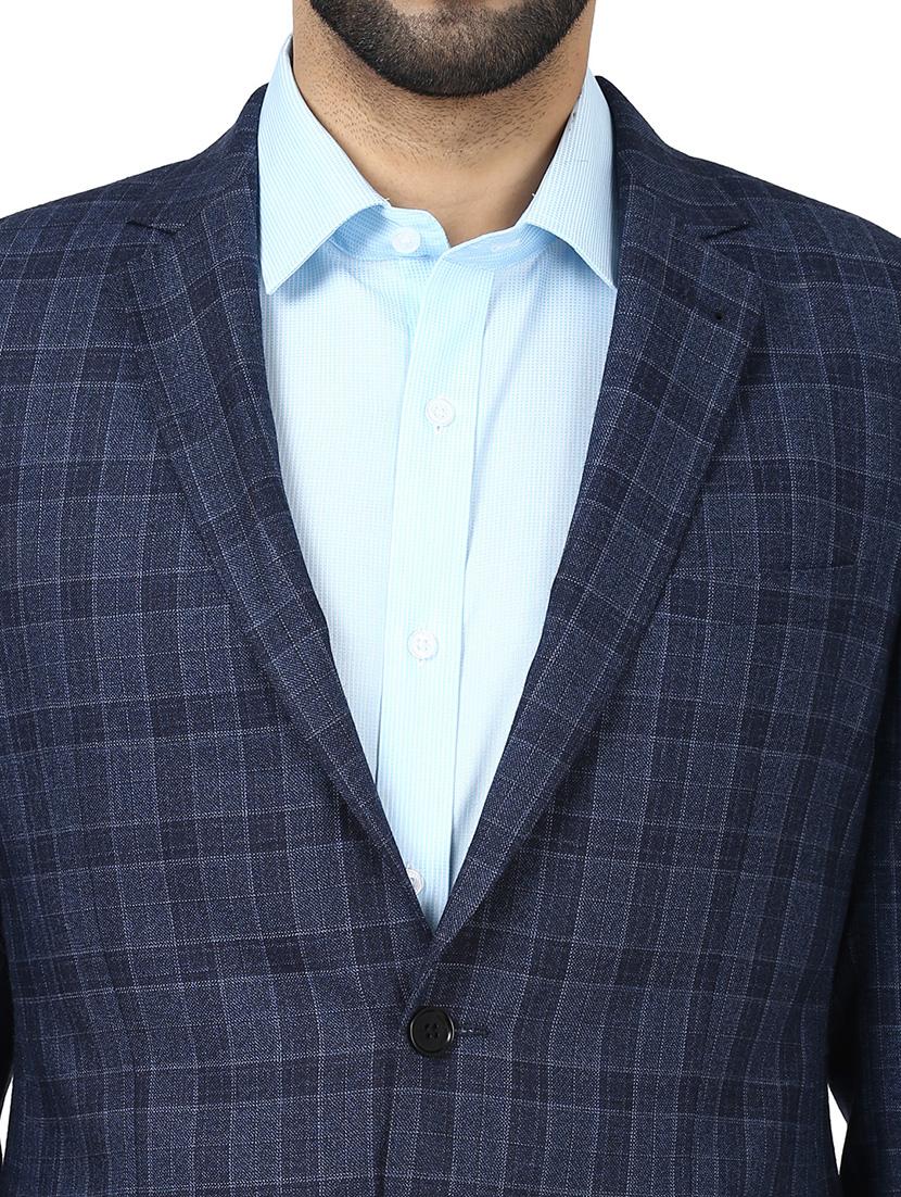 grey checkered single breasted casual blazer - 17606831 - Zoom Image - 5
