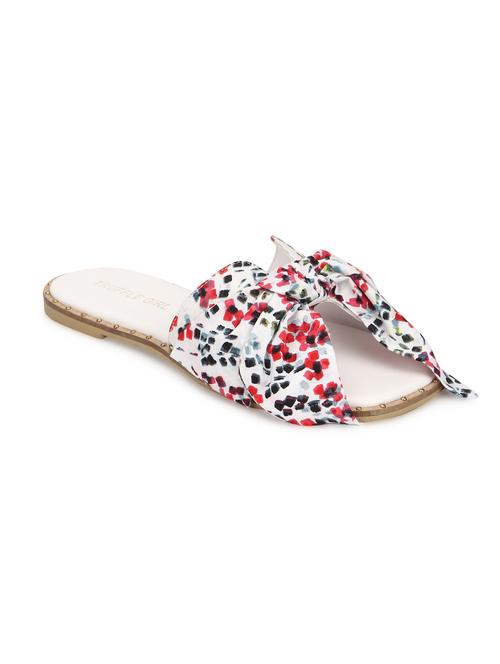 white canvas slip on sandals - 17607121 - Standard Image - 1