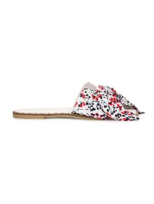 white canvas slip on sandals - 17607121 - Standard Image - 2