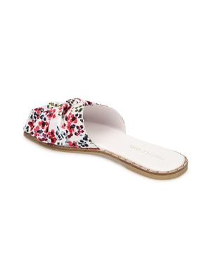 white canvas slip on sandals - 17607121 - Standard Image - 3