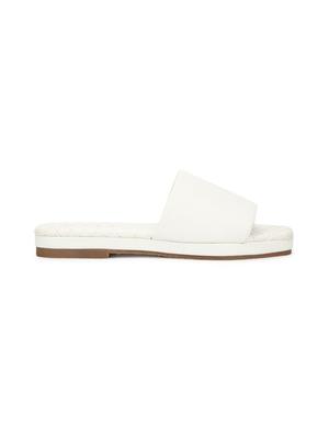 white pu slip on sandals - 17607154 - Standard Image - 2