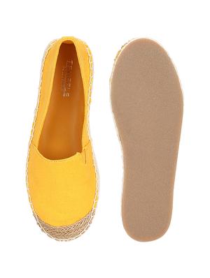 yellow jute slip on loafers - 17607189 - Standard Image - 4