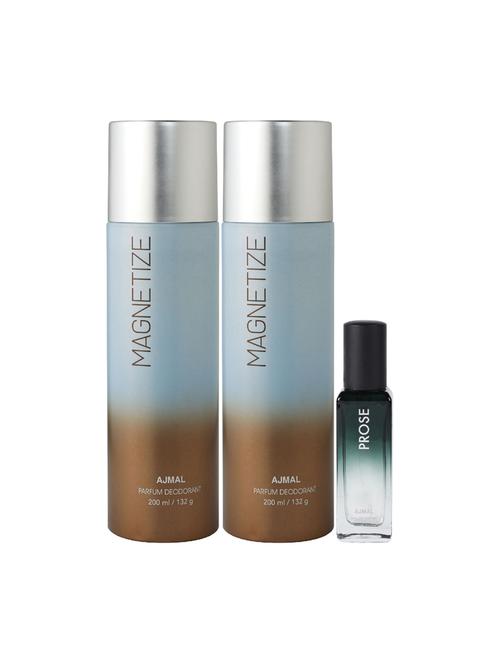 ajmal 2 magnetize deo each 200ml & prose edp 20ml (total 420ml) for unisex + 2 parfum testers - 17607321 - Standard Image - 1