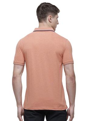 peach solid polo t-shirt - 17607685 - Standard Image - 3