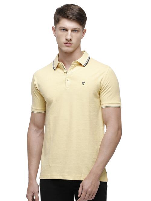 yellow solid polo t-shirt - 17607691 - Standard Image - 1