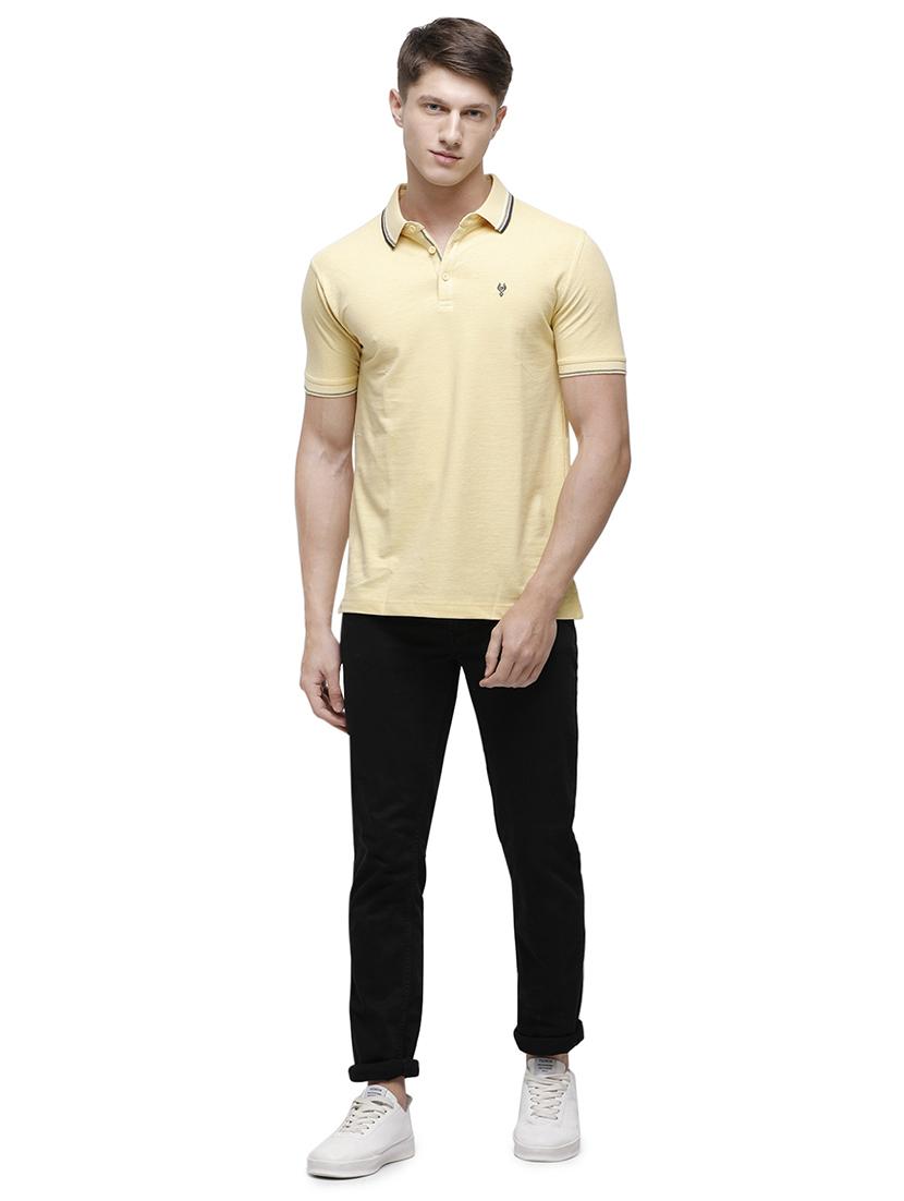 yellow solid polo t-shirt - 17607691 - Zoom Image - 4