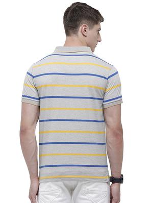 grey striped polo t-shirt - 17607707 - Standard Image - 3