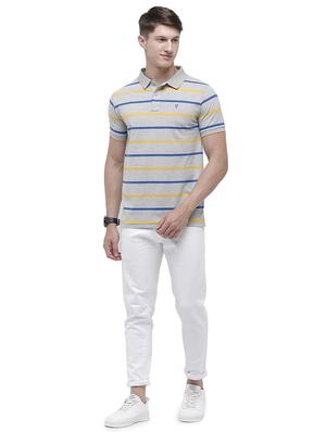 grey striped polo t-shirt - 17607707 - Standard Image - 4