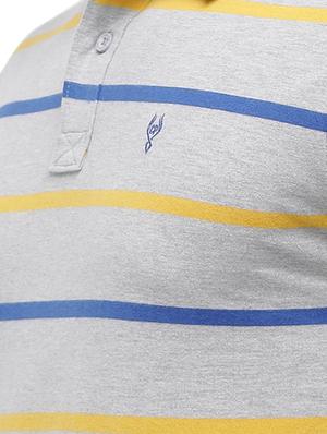 grey striped polo t-shirt - 17607707 - Standard Image - 5
