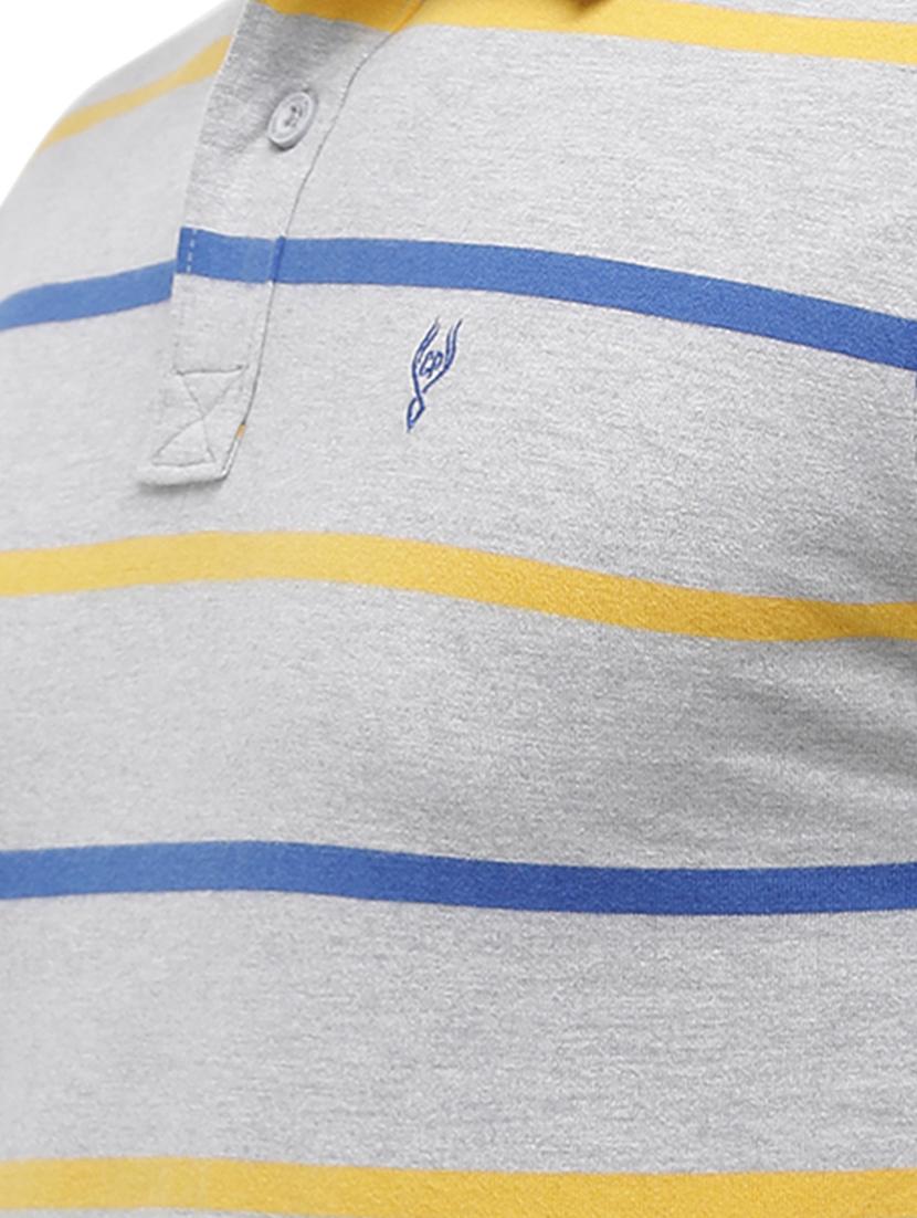 grey striped polo t-shirt - 17607707 - Zoom Image - 5