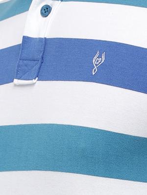 blue striped polo t-shirt - 17607709 - Standard Image - 5