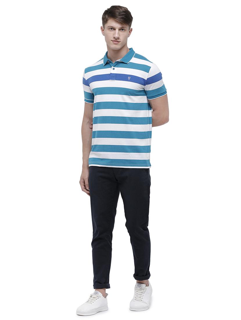 blue striped polo t-shirt - 17607709 - Zoom Image - 4