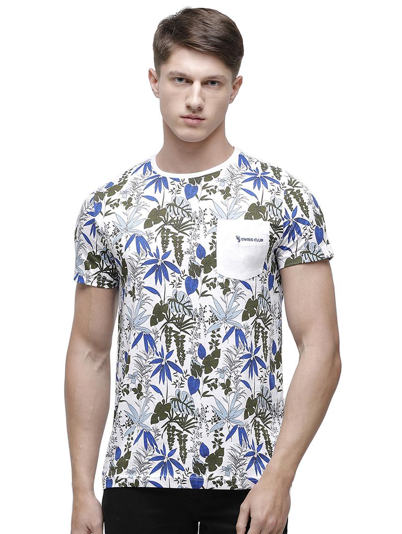 white printed pocket t-shirt - 17607711 - Zoom Image - 1