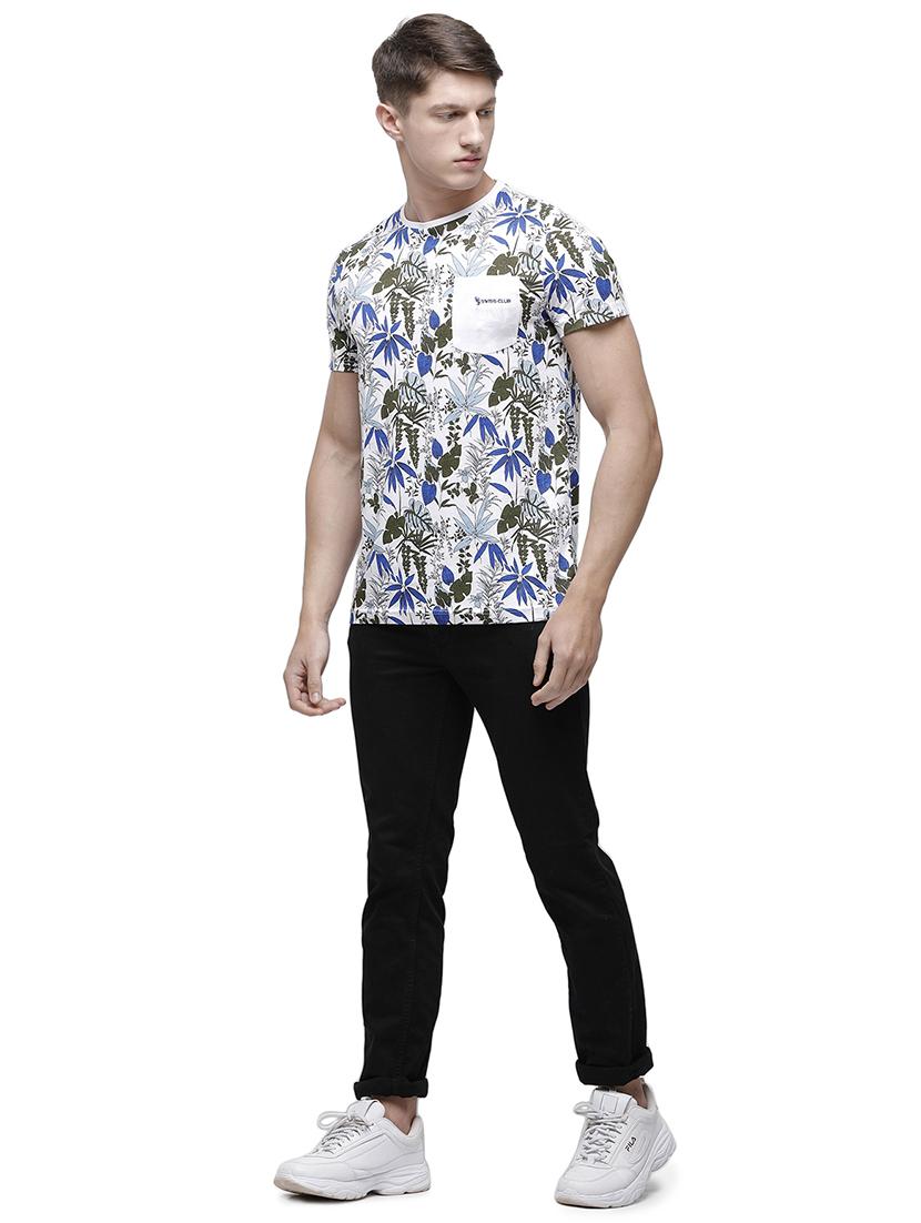 white printed pocket t-shirt - 17607711 - Zoom Image - 4