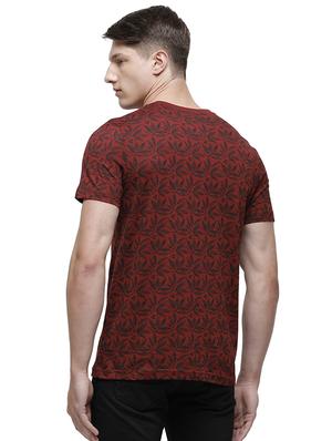 maroon printed pocket t-shirt - 17607712 - Standard Image - 3