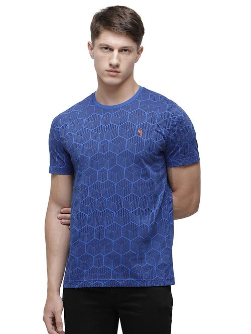 blue printed t-shirt - 17607716 - Standard Image - 1
