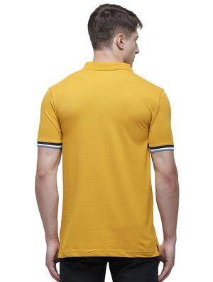 yellow solid polo t-shirt - 17607719 - Standard Image - 3