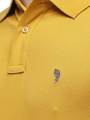 yellow solid polo t-shirt - 17607719 - Standard Image - 5
