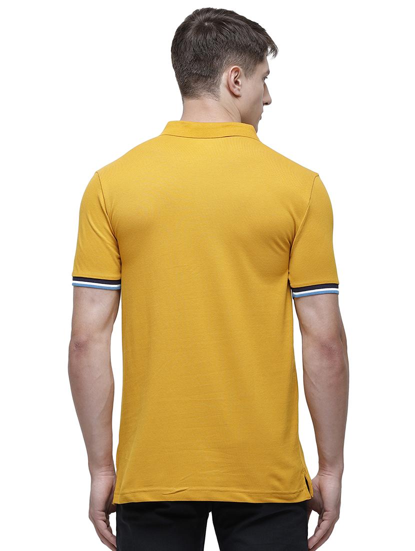 yellow solid polo t-shirt - 17607719 - Zoom Image - 3