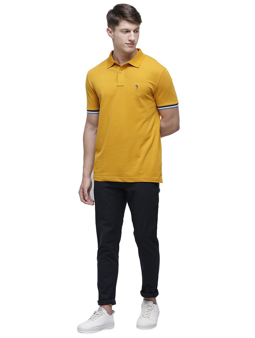 yellow solid polo t-shirt - 17607719 - Zoom Image - 4