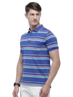 blue striped polo t-shirt - 17607724 - Standard Image - 2
