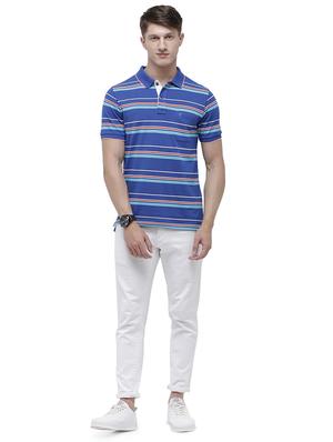 blue striped polo t-shirt - 17607724 - Standard Image - 4