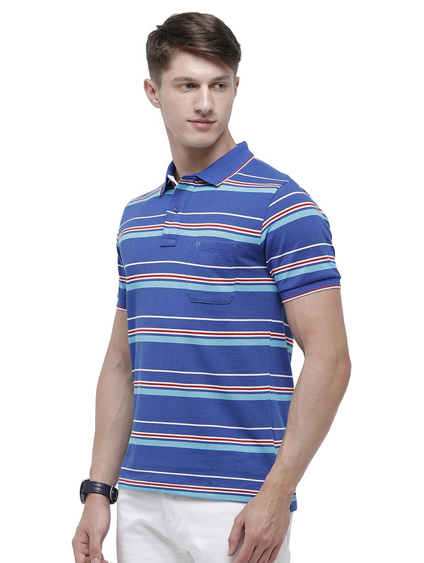 blue striped polo t-shirt - 17607724 - Zoom Image - 2