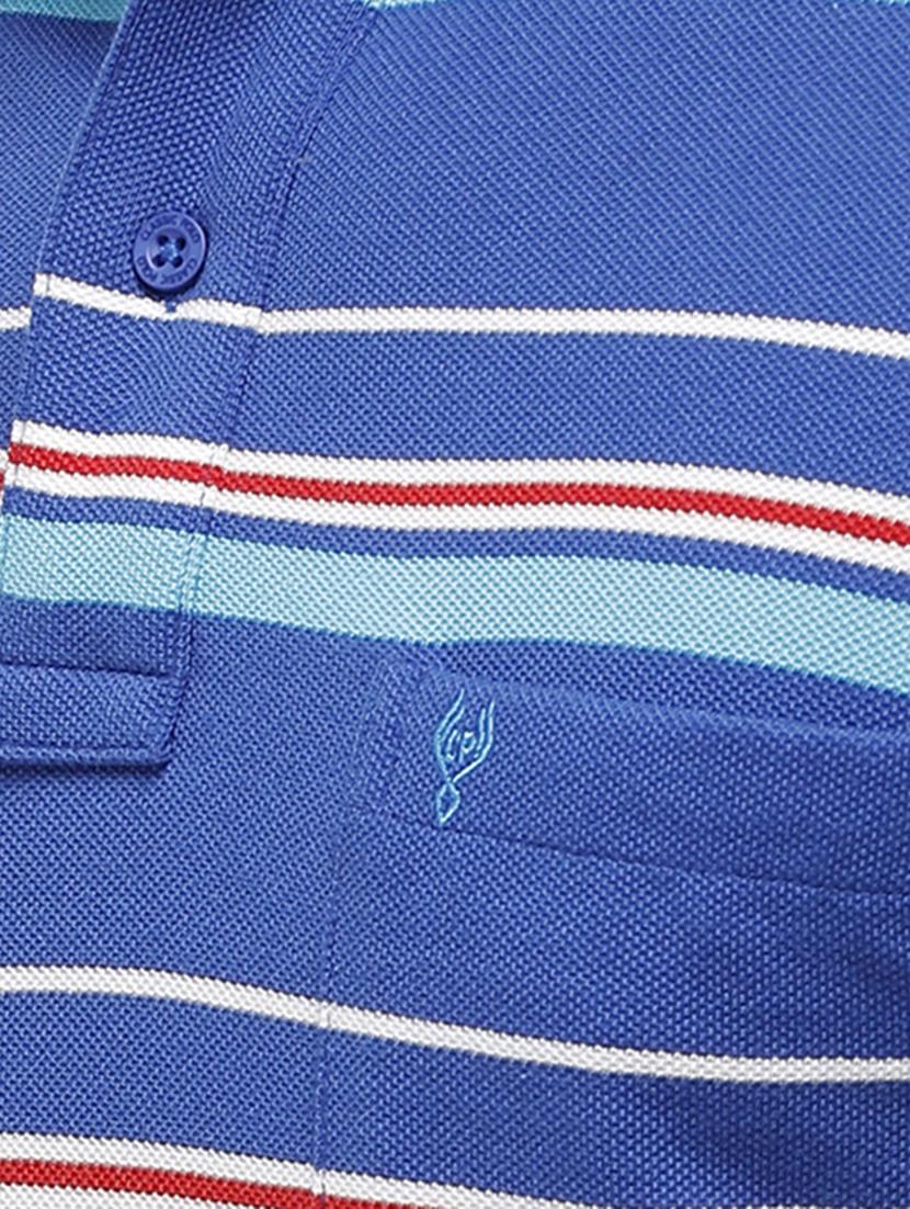 blue striped polo t-shirt - 17607724 - Zoom Image - 5