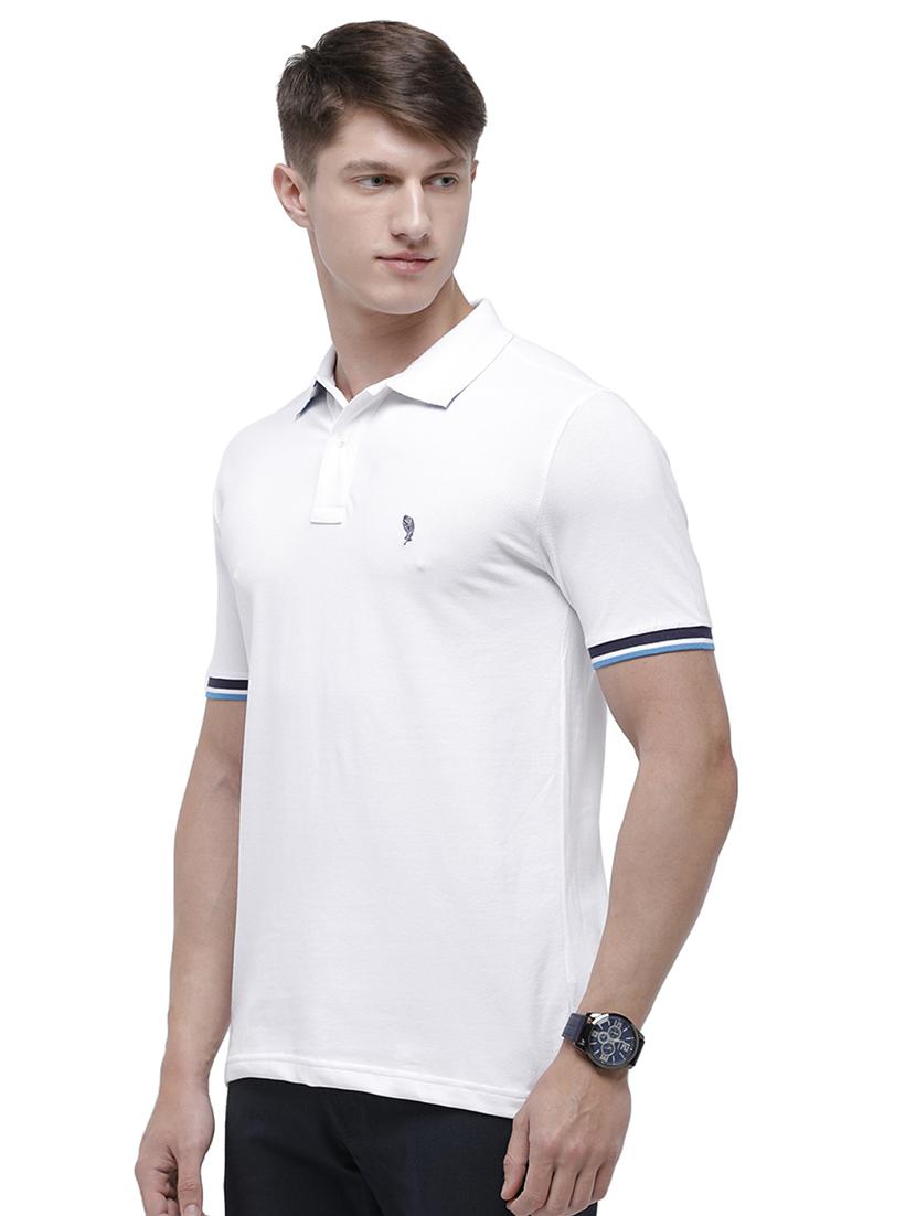 white solid polo t-shirt - 17607725 - Zoom Image - 1