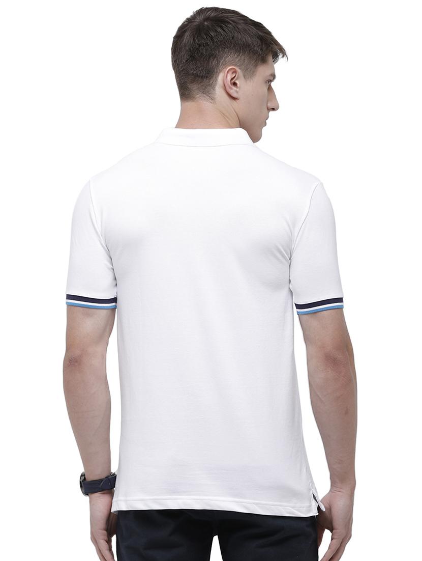 white solid polo t-shirt - 17607725 - Zoom Image - 2