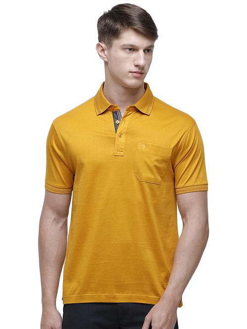 mustard solid polo t-shirt - 17607729 - Standard Image - 1